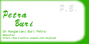 petra buri business card